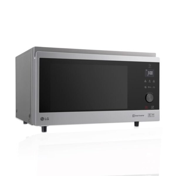 LG MJ3965ACS - Horno Microondas, 4 en 1, Display Digital, de 39 Litros y 1100 W, Microondas con Función Smart Inverter y EasyClean, Cocina Rápido, Mantiene Sabor, Color Negro y Acero