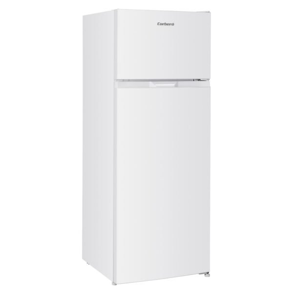 Corberó - Frigorífico 2 Puertas con congelador | CF2PH146W | 206 L | 143 cm |Control Mecánico | Puerta Reversible | Cajón Crisper | Hueveras y Cubiteras | Blanco
