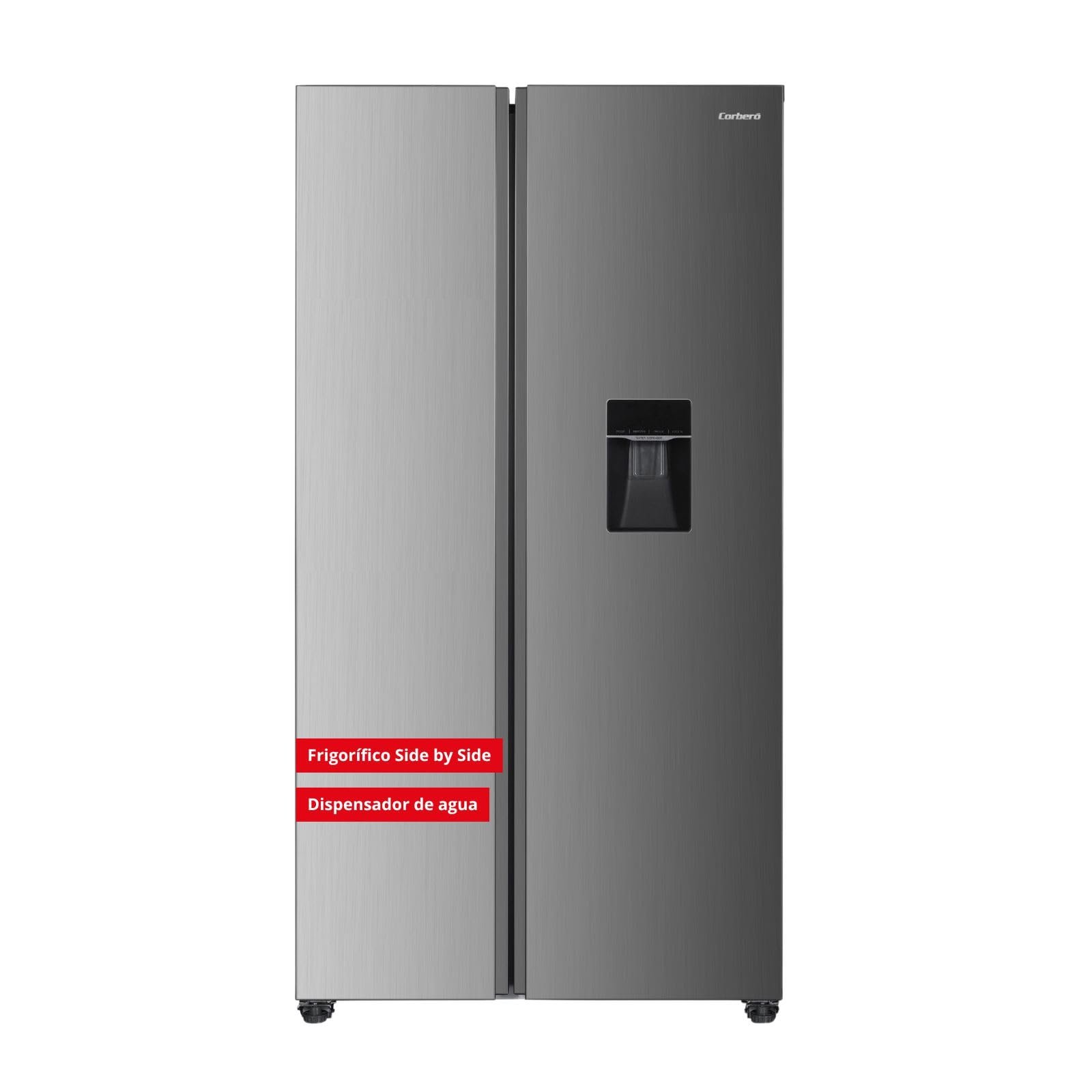 5190Fj3JqsL Corbero - Frigorífico Americano | CFSBSH735XWD | 439L | 177x91x59 | No Frost | Motor Inverter Silencioso | Dispensador de Agua y Twist Ice Maker | Inox - Image 1