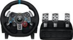 Logitech G G29 Volante y Pedales de Carrera, Force Feedback, para PS5, PS4, PC y MAC y Palanca de Cambio para Volante, 6 Velocidades, Marcha Atrás a Presion, Acero y Cuero auténtico - Image 2