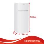 Corberó - Frigorífico 2 Puertas con congelador | CF2PH146W | 206 L | 143 cm |Control Mecánico | Puerta Reversible | Cajón Crisper | Hueveras y Cubiteras | Blanco - Image 4