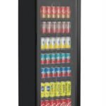 METRO Professional Frigorífico para Bebidas GSC4240B, Nevera Vertical con Puerta de Cristal, 54 x 54.5 x 139.5 cm, Iluminación Led, 6 Estantes Ajustables, con Cerradura, 4-18 °C (237 L, Negro)
