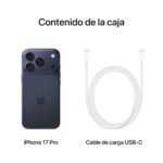 Apple iPhone 17 Pro de 256 GB: Pantalla de 6,3 Pulgadas con Promotion hasta 120 Hz, Chip A19 Pro, autonomía revolucionaria, Sistema de cámaras Pro Fusion con cámara Frontal Center Stage; Azul Intenso - Image 6