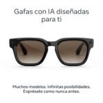 Meta Fury, Classic Black | Gafas con IA para mujeres y hombres — Meta AI, cámara de 12 MP, traducción en tiempo real — Resolución 3K HD — Más de 8 horas de batería — Lentes en marrón degradado - Image 2