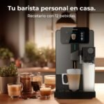 Cecotec Cafetera Superautomática Cremmaet Latte Touch. 19Bares, Thermoblock, 12 Bebidas, 4 Perfiles, Agua 1.1L y 400ml Leche, Pantalla TFT, Molinillo Cónico, Limpieza Automática, Altura Regulable - Image 2