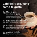 PHILIPS Serie 2200 Cafetera Espresso Automática - 2 Cafés, Pantalla Táctil, Espumador de Leche Clásico, Molinillo Cerámico, Negro Mate (EP2220/10) - Image 8