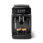 PHILIPS Serie 2200 Cafetera Espresso Automática - 2 Cafés, Pantalla Táctil, Espumador de Leche Clásico, Molinillo Cerámico, Negro Mate (EP2220/10)