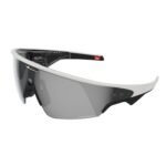 Oakley Meta Vanguard Gafas IA para Hombre, Mujer — Gafas Deportivas de Rendimiento — Cámara 12 MP, 3K Ultra HD, Garmin, IP67 Resistente al Agua — Montura Blanca, Lente Prizm Black