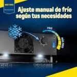 METRO Professional Frigorífico para Bebidas GSC4240B, Nevera Vertical con Puerta de Cristal, 54 x 54.5 x 139.5 cm, Iluminación Led, 6 Estantes Ajustables, con Cerradura, 4-18 °C (237 L, Negro) - Image 7