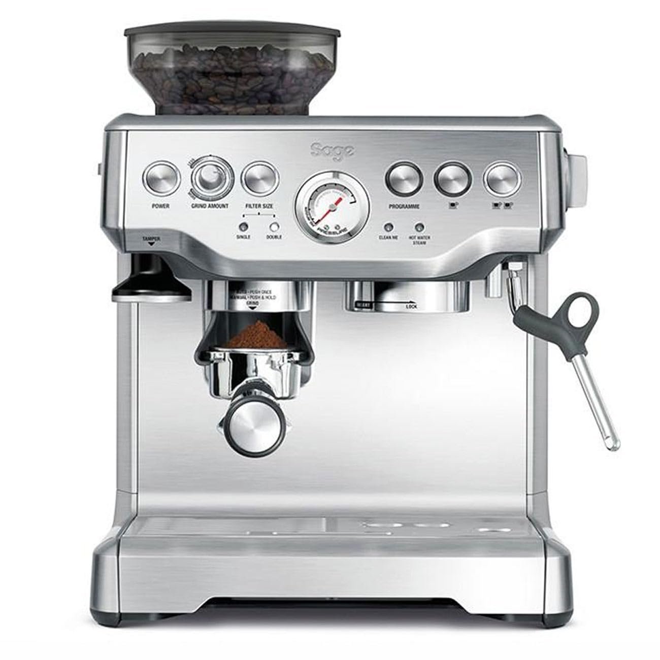 61+WbTD0VhL Sage Barista Express, Cafetera con Molinillo, Acero Inoxidable Cepillado - Image 1