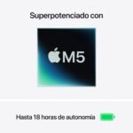 Apple MacBook Air de 13,6 Pulgadas con Chip M5: Pantalla Liquid Retina, CPU de 10 núcleos, GPU de 8 núcleos, 16 GB de Memoria unificada, 512 GB de SSD, Wi-Fi 7,Teclado español; Medianoche - Image 2
