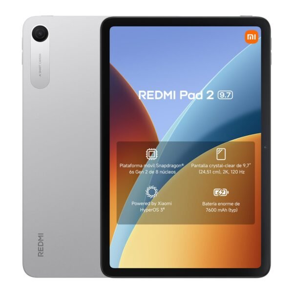 XIAOMI REDMI Pad 2 Tablet de 9,7” 4+64 GB Plata batería de 7600 mAh