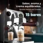 Cecotec Cafetera Express Barista Baristeo Intima, Cafetera Espresso Barista Profesional, Sistema de Pre-Infusión, Bomba de 15 Bares, Fácil Llenado, Depósito de 1,7L y Bandeja Calienta Tazas - Image 3