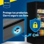 METRO Professional Frigorífico para Bebidas GSC4240B, Nevera Vertical con Puerta de Cristal, 54 x 54.5 x 139.5 cm, Iluminación Led, 6 Estantes Ajustables, con Cerradura, 4-18 °C (237 L, Negro) - Image 6