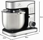Royal Swiss SC-616DE Amasadora 16 L 2800 W, Robot de Cocina Profesional con Mezcla Planetaria, 12 Velocidades, Pantalla LED, Temporizador, Bol Inox, Gancho, Varillas, Batidor - Image 6