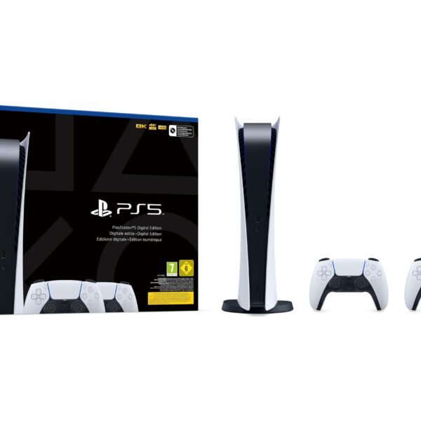 Playstation 5 Digital Consola + 2 Mandos Inalámbrico Dualsense blanco