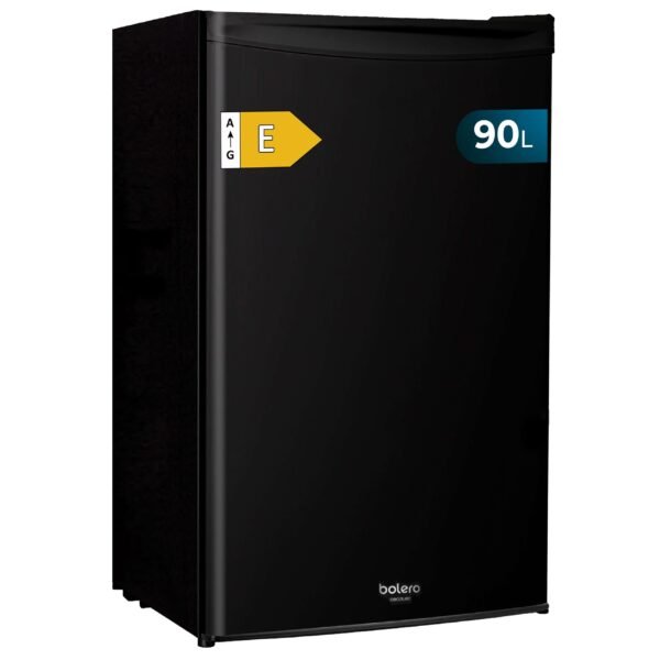 Cecotec Nevera Pequeña Frigorífico Mini Retro 91L 1 Puerta Bolero Coolmarket TT Origin 90 Black E. Frigorífico Sobremesa, 83cm de Alto y 47cm de Ancho, Bajo Consumo, Temperatura Regulable