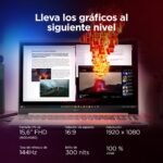 Lenovo LOQ Essential Gen 10 - Ordenador Portátil Gaming IA 15.6" FHD (AMD Ryzen 7 7735HS, NVIDIA GeForce RTX 4050, 16GB RAM, 512GB SSD, 144Hz, Wi-Fi 6, Sin Sistema Operativo) QWERTY Español - Gris - Image 9