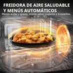 Toshiba Microondas 6 en 1 combinado con AirFry, 26 litros, Chef Defrost, cocción a vapor, 10 modos, menús automáticos, microondas 900 W, parrilla 1000 W, negro-MW3-AC26SFI(BK) - Image 7