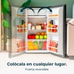 Cecotec Nevera Pequeña Frigorífico Mini Retro 91L 1 Puerta Bolero Coolmarket TT Origin 90 Black E. Frigorífico Sobremesa, 83cm de Alto y 47cm de Ancho, Bajo Consumo, Temperatura Regulable - Image 7