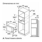 Siemens - Microondas Integrable IQ300, 60 cm, cookControl, Función Grill, 5 Niveles de Potencia, 800W, Negro, BE623LMB3 - Image 2