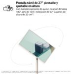 LG 27ART10AKPL - Smart Monitor, StanbyMe, Portátil (Monitor/Smart TV), 27″, 1920×1080, FHD, LED (16:9), webOS6.0, Brillo Ajustable, Mando Incluido, Beige - Image 5
