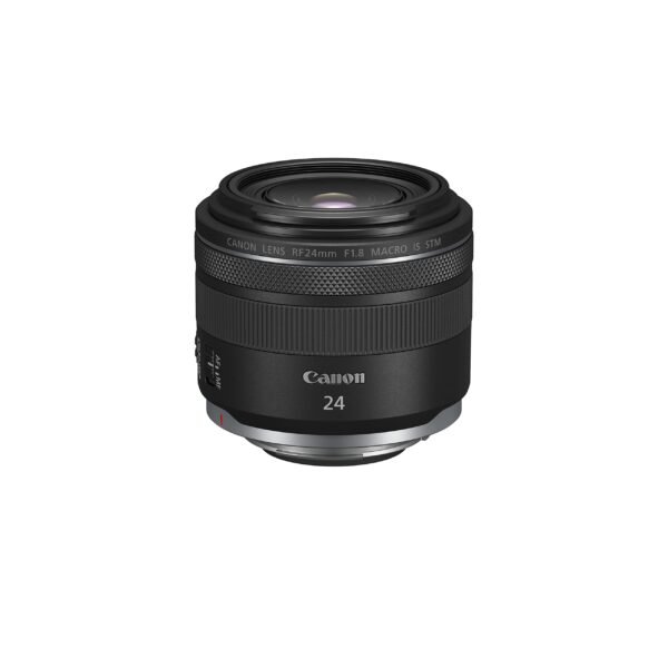 Canon Objetivo RF 24 mm F1.8 Macro IS STM - Lente Gran Angular, Foto Detalle y Vídeo Incluso con Poca luz, Lligero, Enfoque STM y estabilizador óptico 5 Pasos, Compatible con Sistema EOS R, Negro
