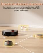 uninell Robot Aspirador y fregona con estación de Vaciado automático, succión de 7000 Pa para Pelo de Mascotas en alfombras, navegación LiDAR CREA Zonas de exclusión, silencioso, Funciona con Alexa - Image 6