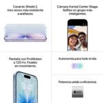 Apple iPhone 17 de 256 GB: Pantalla de 6,3 Pulgadas con Promotion, Chip A19, cámara Frontal Center Stage, Mayor Resistencia a los arañazos, autonomía para el día Entero; Negro - Image 4