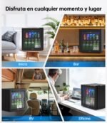 WIE Nevera para Bebidas 36L, Mini Frigorífico Expositor 55 Latas con Puerta de Cristal, Compresor 4-16°C, No Frost, 43dB Silencioso, LED, Frigorífico Pequeño para Hogar, Oficina y Bar - Image 7