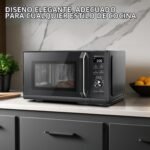 Toshiba Microondas 6 en 1 combinado con AirFry, 26 litros, Chef Defrost, cocción a vapor, 10 modos, menús automáticos, microondas 900 W, parrilla 1000 W, negro-MW3-AC26SFI(BK) - Image 8