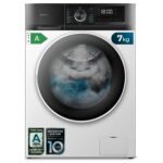 Cecotec Lavadora 7Kg Carga Frontal Bolero Dresscode 7500 Inverter A. 1850W, 1400 rpm, Motor Inverter Plus, Bajo Consumo, 16 Programas, SteamMax, Delay Start, Blanco