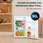 Cecotec Small Fridge 90L Mini Refrigerator with 1 Door Bolero CoolMarket TT 90 White E. Countertop Refrigerator, 83cm Height and 47cm Width, Low Energy Consumption, Adjustable Temperature, White - Image 4