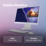 Lenovo IdeaCentre AIO i Gen 9 - Ordenador de Sobremesa 27" FHD (Intel Core i7-13620H, 16 GB RAM, 1 TB SSD, Intel UHD Graphics, Wi-Fi 6, Win11 Home) Incluye Teclado QWERTY Español y Ratón - Gris Nube - Image 9