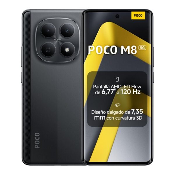 XIAOMI POCO M8 5G Smartphone de 8+512GB Negro Pantalla de 6,77" 120Hz