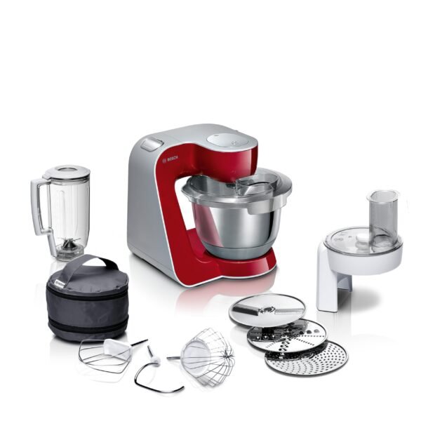 Bosch - Robot de cocina, Serie 4, MUM 5, 1000 W, Rojo, MUM58720