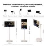 LG 27LX6TDGA - Smart Monitor StanbyMe 2, 27" QHD táctil, Smart TV Portátil, 2025, webOS 24 con IA, Dolby Vision y Dolby Atmos, 4h Batería, Peana con Ruedas, Portal Gaming, Beige - Image 2