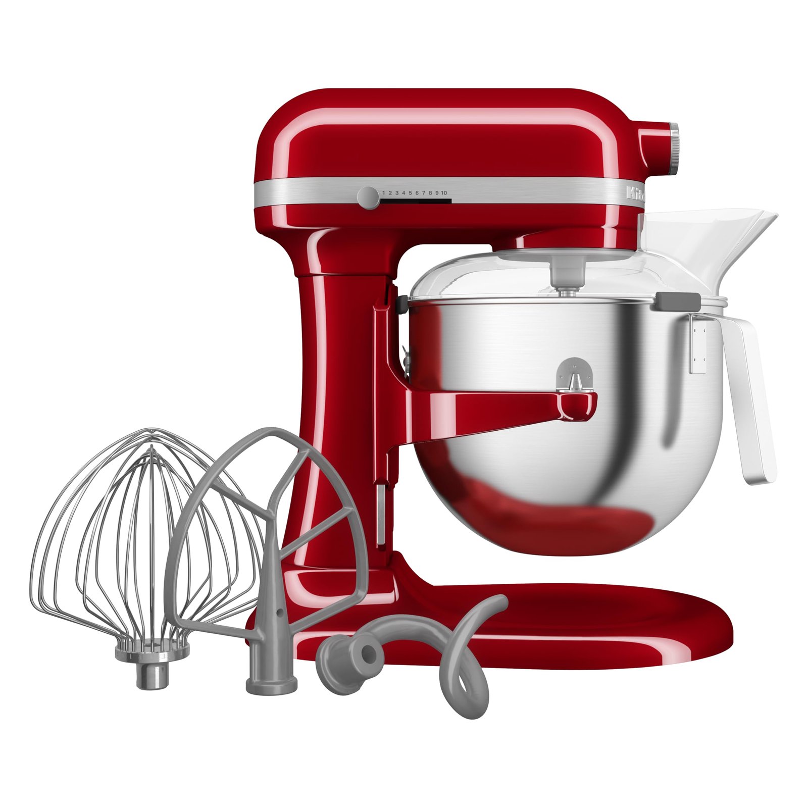 71nNveAcjlL KitchenAid Batidora Amasadora Heavy Duty 6.6L, Engranajes Todo Metal, 11 Velocidades, Arranque Suave, Corte por Sobrecalentamiento, Bol 3 Puntos, Rojo Empire - Image 1