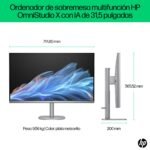 HP OmniStudio X All-in-One 32" 4K UHD (Procesador Intel Core Ultra 7 258V con IA, 32GB RAM, 1TB SSD, Gráficos Intel ARC, Windows 11 Home) Teclado QWERTY Español - Silver - Image 2