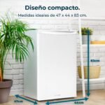 Cecotec Small Fridge 90L Mini Refrigerator with 1 Door Bolero CoolMarket TT 90 White E. Countertop Refrigerator, 83cm Height and 47cm Width, Low Energy Consumption, Adjustable Temperature, White - Image 10