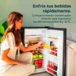 Cecotec Nevera Pequeña Frigorífico Mini Retro 91L 1 Puerta Bolero Coolmarket TT Origin 90 Black E. Frigorífico Sobremesa, 83cm de Alto y 47cm de Ancho, Bajo Consumo, Temperatura Regulable - Image 10