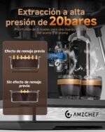 AMZCHEF Cafetera Espresso con Molinillo, 20 bares, Cold Brew - Image 3