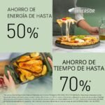 Panasonic NN-CD58RSEPG Horno Microondas Combinado 4en1 de 27 L con Freidora De Aire, Inverter 1000W, Grill 1300W, Convección, Airfryer, 19 Programas Automáticos, selector giratorio, Acero inoxidable - Image 9