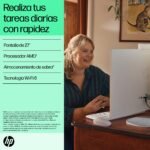 HP All-in-One 27-cr0008ss - Ordenador de sobremesa 27" Full HD con cámara, Teclado y ratón inalámbricos (AMD Ryzen 5 7520U, 16GB RAM, 512GB SSD, AMD Radeon Graphics, sin SO) Blanco - Image 4
