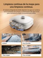 EUREKA J20 Robot Aspirador y Fregasuelos, Succión de 8000Pa, Diseño de Mopa con Secado Automático, Evitación de Obstáculos, Detección de Alfombras, Estación Base Autolimpiable, Control por Voz - Image 3