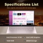 HP Stream 14" HD Laptop, Intel Processor N150, 16GB RAM, 288GB Storage(128GB UFS+160GB Docking Station Set), Intel Graphics, Webcam, Wi-Fi 6, 1 Year Office 365, Copilot, Fast Charge, Win 11, Pink - Image 3
