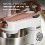 Kenwood Titanium Chef Baker KVC65.001WH - Robot de cocina con báscula integrada (1200 W, incluye 3 utensilios de pastelería, espátula y protector contra salpicaduras), color blanco - Image 3
