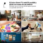LG 27LX6TDGA - Smart Monitor StanbyMe 2, 27" QHD táctil, Smart TV Portátil, 2025, webOS 24 con IA, Dolby Vision y Dolby Atmos, 4h Batería, Peana con Ruedas, Portal Gaming, Beige - Image 3