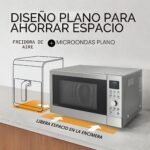 Panasonic NN-CD58RSEPG Horno Microondas Combinado 4en1 de 27 L con Freidora De Aire, Inverter 1000W, Grill 1300W, Convección, Airfryer, 19 Programas Automáticos, selector giratorio, Acero inoxidable - Image 4