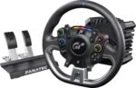 Fanatec CSL Elite Volante de Carreras, Base y Pedales Licencia Oficial Gran Turismo DD Pro Playstation – Volante Polyphony Digital, FluxBarrier Direct Drive, Juego de dos Pedales para PC, PS5, PS4